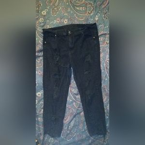 Black ripped jeans